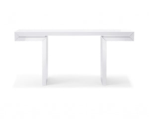 Homeroots 63" White Trestle Console Table   320716