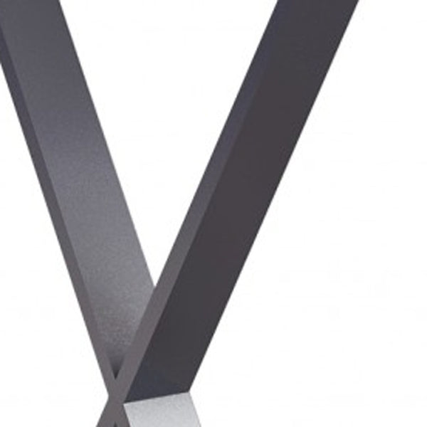 Homeroots 27" White And Silver Writing Desk  Stainless Steel 320753