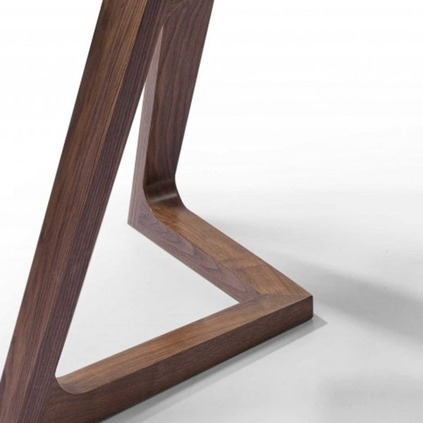 Homeroots 63" Clear And Brown Glass And Solid Wood Self-storing Leaf Dining Table  Glass,Tempered 320777