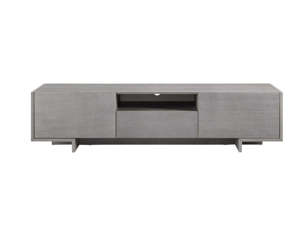 Homeroots 73" Gray Open Shelving Tv Stand  Manufactured Wood 320797