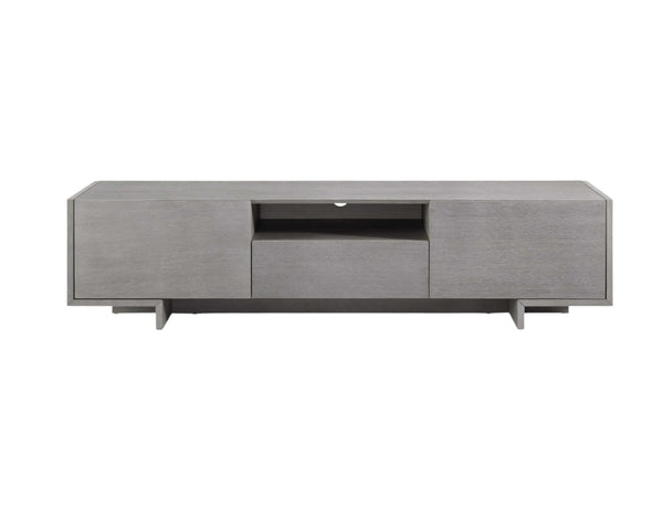 Homeroots 73" Gray Open Shelving Tv Stand  Manufactured Wood 320797