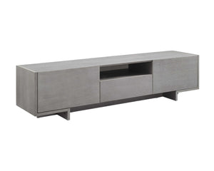 Homeroots 73" Gray Open Shelving Tv Stand  Manufactured Wood 320797