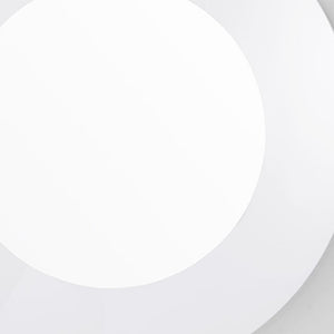 HomeRoots 40" Round White Wood Framed Accent Mirror - Modern Decor for Living Rooms & Bedrooms, 40" H x 40" W 320814