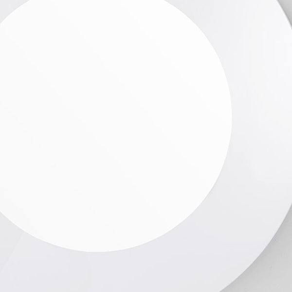 HomeRoots 40" Round White Wood Framed Accent Mirror - Modern Decor for Living Rooms & Bedrooms, 40" H x 40" W 320814
