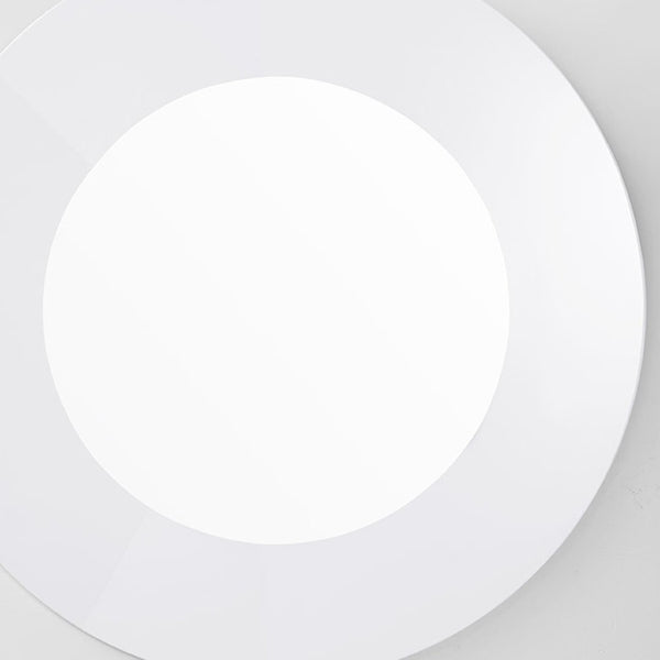 HomeRoots 40" Round White Wood Framed Accent Mirror - Modern Decor for Living Rooms & Bedrooms, 40" H x 40" W 320814