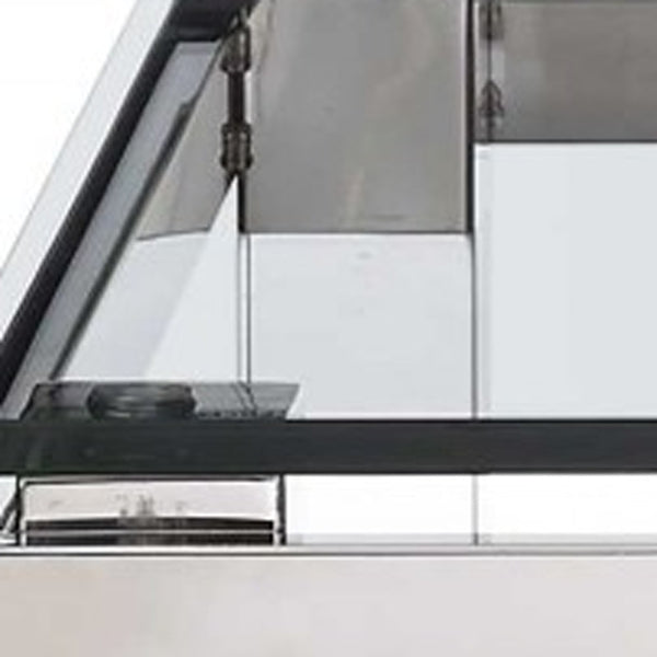 Homeroots 20" Silver And Clear Glass Square End Table   320905