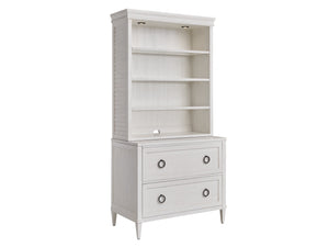Lexington Sligh Melbourne Coastal Lateral File Chest With Elegant Shell White Finish And Full-extension Drawers Creamy White Wood 320-450