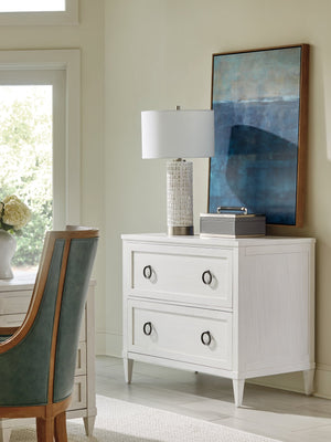 Lexington Sligh Melbourne Coastal Lateral File Chest With Elegant Shell White Finish And Full-extension Drawers Creamy White Wood 320-450