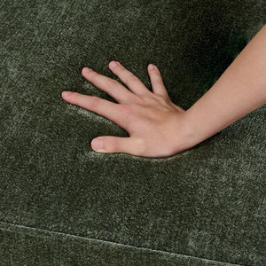 English Elm 86" Chenille Sleeper Sofa with Nailhead Rolled Arms Three Seat Convertible for Any Room Green W3373S00088
