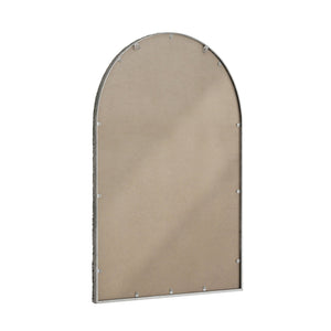 English Elm Arched Decorative Wall Mirror for Bathroom Vanity and Entryway — Elegant Arch Design for Living Room Bedroom Silver W757P251825