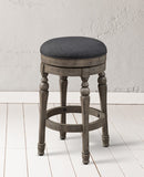 Comfort Pointe Maxwell Backless Swivel Counter Stool Charcoal / Sand base
