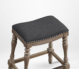 Comfort Pointe Collins Saddle Seat Counter Stool Charcoal / Sand base