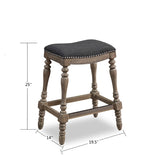 Comfort Pointe Collins Saddle Seat Counter Stool Charcoal / Sand base