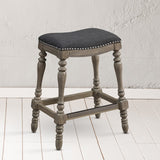 Comfort Pointe Collins Saddle Seat Counter Stool Charcoal / Sand base