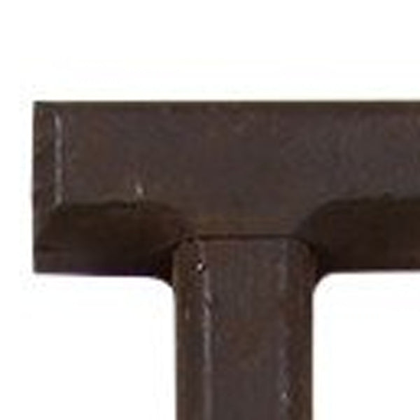 Homeroots 42" Natural And Red Distressed Coastal Wood Oar Wall Decor   321136