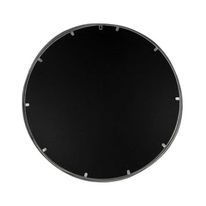 Homeroots 30" Silver Round Framed Accent Mirror  Metal 321171