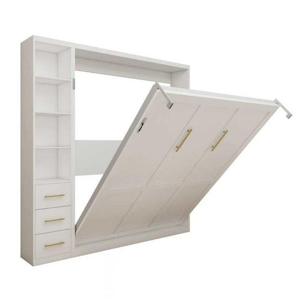 English Elm Diy Queen Murphy Bed with Integrated Workspace Desk for Studio and Home Office W5290S00002