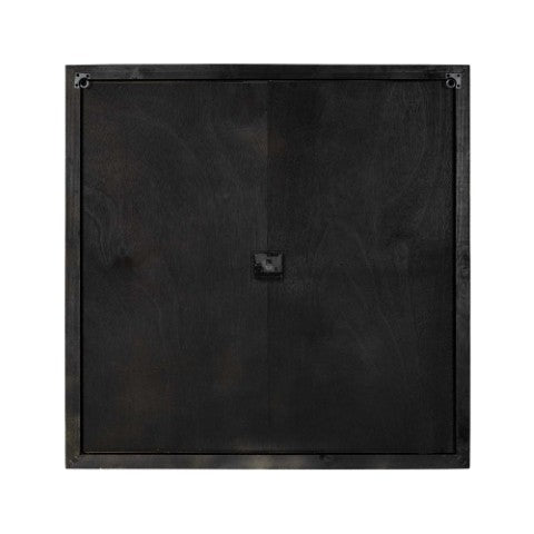 Homeroots Square Rustic Distressed Wood And Metal Wall Clock - Chic Farmhouse Decor With Galvanized Numbers   321222