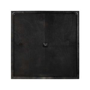 Homeroots Square Rustic Distressed Wood And Metal Wall Clock - Chic Farmhouse Decor With Galvanized Numbers   321222