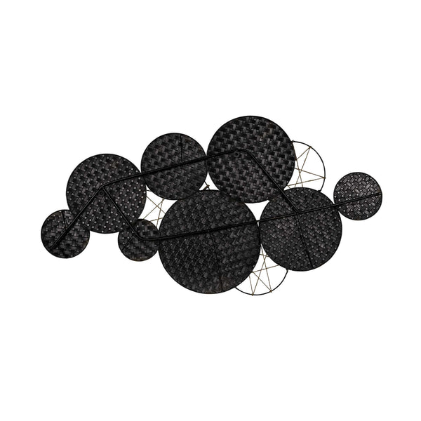 Homeroots 25" X 47" Bronze Green And White Metal And Jute Distressed Wall Decor  Metal And Jute 321288