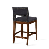 Comfort Pointe Rowell Grey Counter Stool Dark Grey Fabric / Brown Base