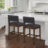 Comfort Pointe Rowell Grey Counter Stool Dark Grey Fabric / Brown Base