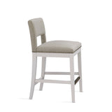 Comfort Pointe Rowell Taupe Counter Stool Taupe Fabric / White Base