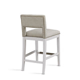 Comfort Pointe Rowell Taupe Counter Stool Taupe Fabric / White Base