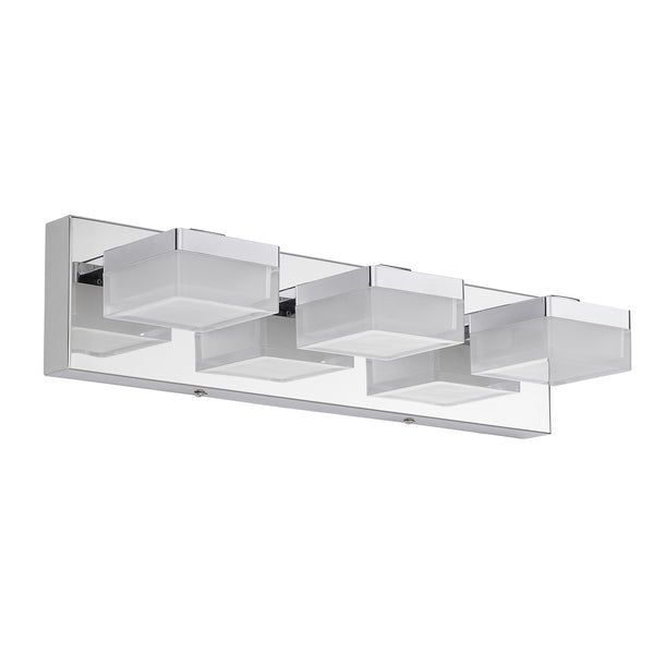 English Elm Modern Chrome Led Wall Sconce - 3-Light Vanity Light For Bathroom, Energy-Efficient & Easy To Install W2312P374909