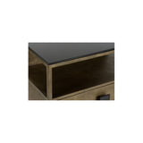 Pendry Nightstand Gold, Black 370022 Chelsea House