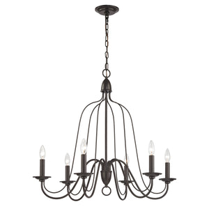 Monroe 30'' Wide 6-Light Chandelier - Oil Rubbed Bronze 32162/6 Elk Lighting