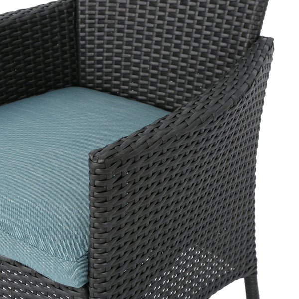 English Elm Christopher Knight Home® - Malta Dining Chair Set Of 2 - Modern Grey Wicker Design For Ergonomic Comfort In Any Space 56447.00AGT