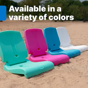English Elm Foldable Flip Seat Portable Outdoor Chair with Lumbar Support for Beach Camping Tailgate W2181P192843