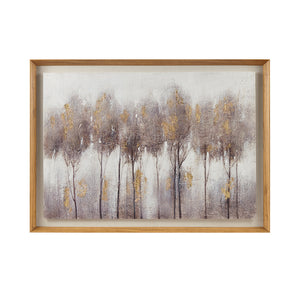 Madison Park Enchanted Forest Transitional Hand Painted Abstract Landscape Framed and Matted Wall Art MP95G-0306 Grey/Gold