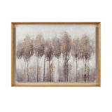 Madison Park Enchanted Forest Transitional Hand Painted Abstract Landscape Framed and Matted Wall Art MP95G-0306 Grey/Gold