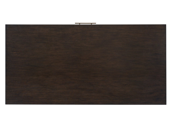 Lexington Sligh Revington Writing Desk - Contemporary Dark Walnut Finish With Elegant Quartered Oak Design Dark Brown Wood 321-410