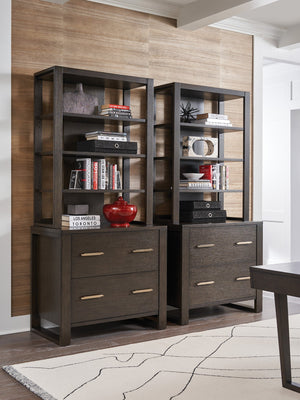 Lexington Sligh Hewitt File Chest - Contemporary Dark Walnut Oak Design With Elegant Custom Hardware & Full-extension Drawers Dark Brown Wood 321-450