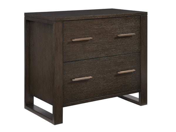 Lexington Sligh Hewitt File Chest - Contemporary Dark Walnut Oak Design With Elegant Custom Hardware & Full-extension Drawers Dark Brown Wood 321-450