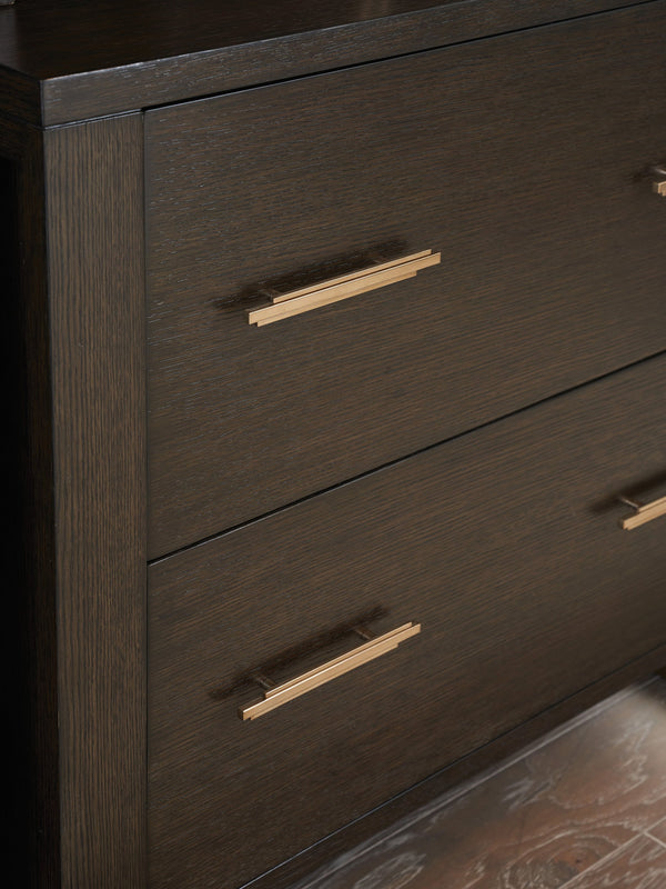 Lexington Sligh Hewitt File Chest - Contemporary Dark Walnut Oak Design With Elegant Custom Hardware & Full-extension Drawers Dark Brown Wood 321-450