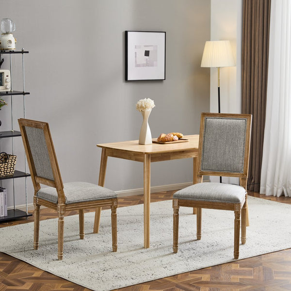 English Elm Christopher Knight Home® - [Set Of 2] French Country Dining Chairs - Vintage Cane Backrest & Plush Upholstered Seats - Rustic Elegance For Your Home N767P263677G
