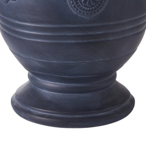 English Elm Mgo Handcrafted Urn Planter Classical Garden Accent Weathered Fiberglass Composite Outdoor Antique Black N772P411998A