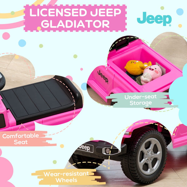 English Elm Aosom Toddler Foot to Floor Scoot Car with Engine Sounds Horn and Storage Seat W2225P217706