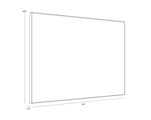 Sunpan SMOOTH Contemporary Canvas Art - 72" x 48" Light Brown Floater Frame for Modern Interiors A0393