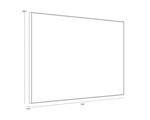 Sunpan SMOOTH Contemporary Canvas Art - 72" x 48" Light Brown Floater Frame for Modern Interiors A0393