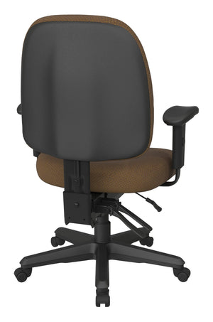 OSP Home Furnishings Ergonomics Chair with Lumbar Support Adjustable Arms and Greenguard Certified Comfort Autumn 43808-108