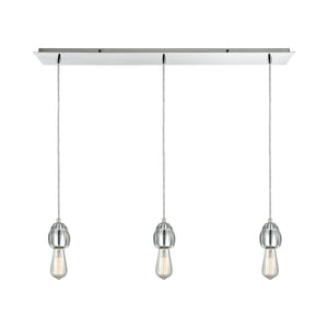 Socketholder 36'' Wide 3-Light Linear Pendant - Polished Chrome 32221/3LP Elk Lighting