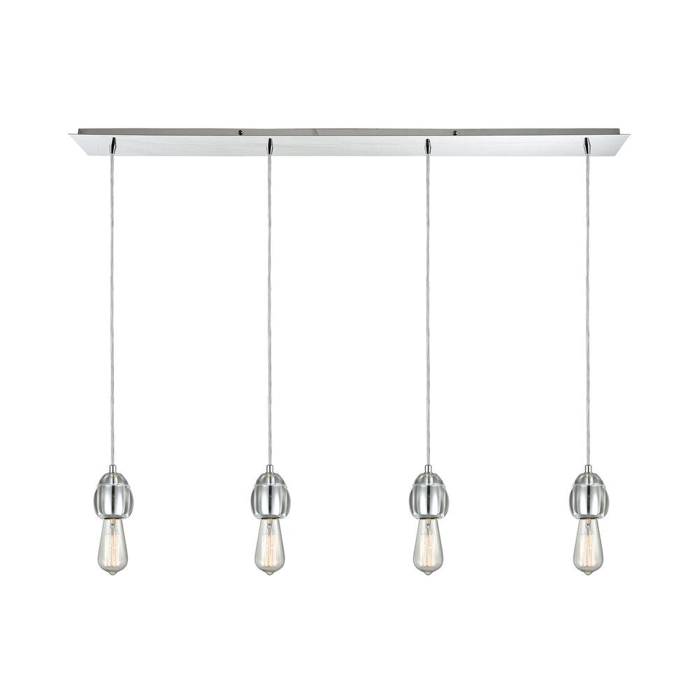 Socketholder 46'' Wide 4-Light Linear Pendant - Polished Chrome 32221/4LP Elk Lighting