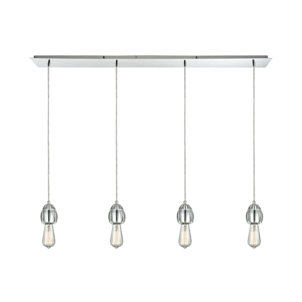 Socketholder 46'' Wide 4-Light Linear Pendant - Polished Chrome 32221/4LP Elk Lighting