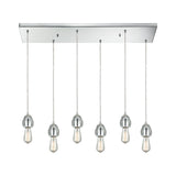 Socketholder 32'' Wide 6-Light Rectangular Pendant