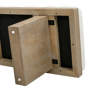 English Elm Jennifer Taylor Home - Bella 52" Upholstered Accent Bench Ivory White Boucle – Channel Tufted Modern Seat, 300lb Capacit B2719P292908